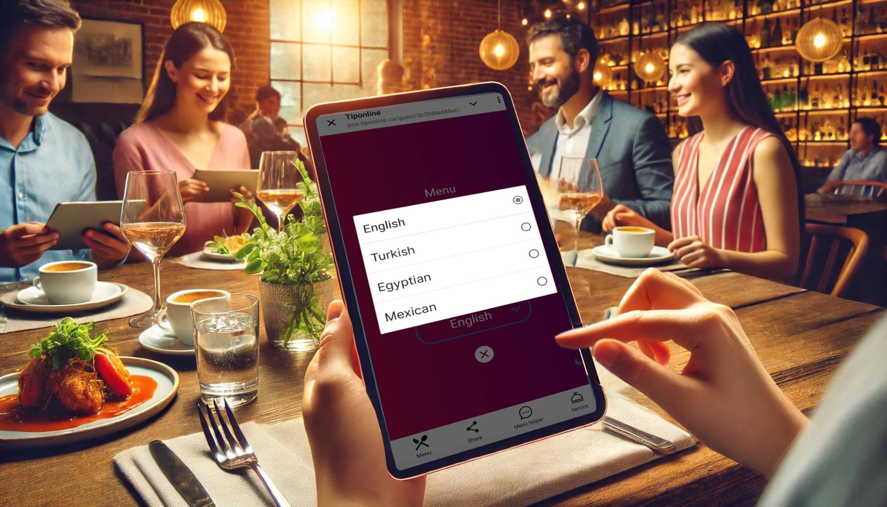Multilingual Digital Menu Inclusive Multilingual Menus for Restaurants | Tiponline POS